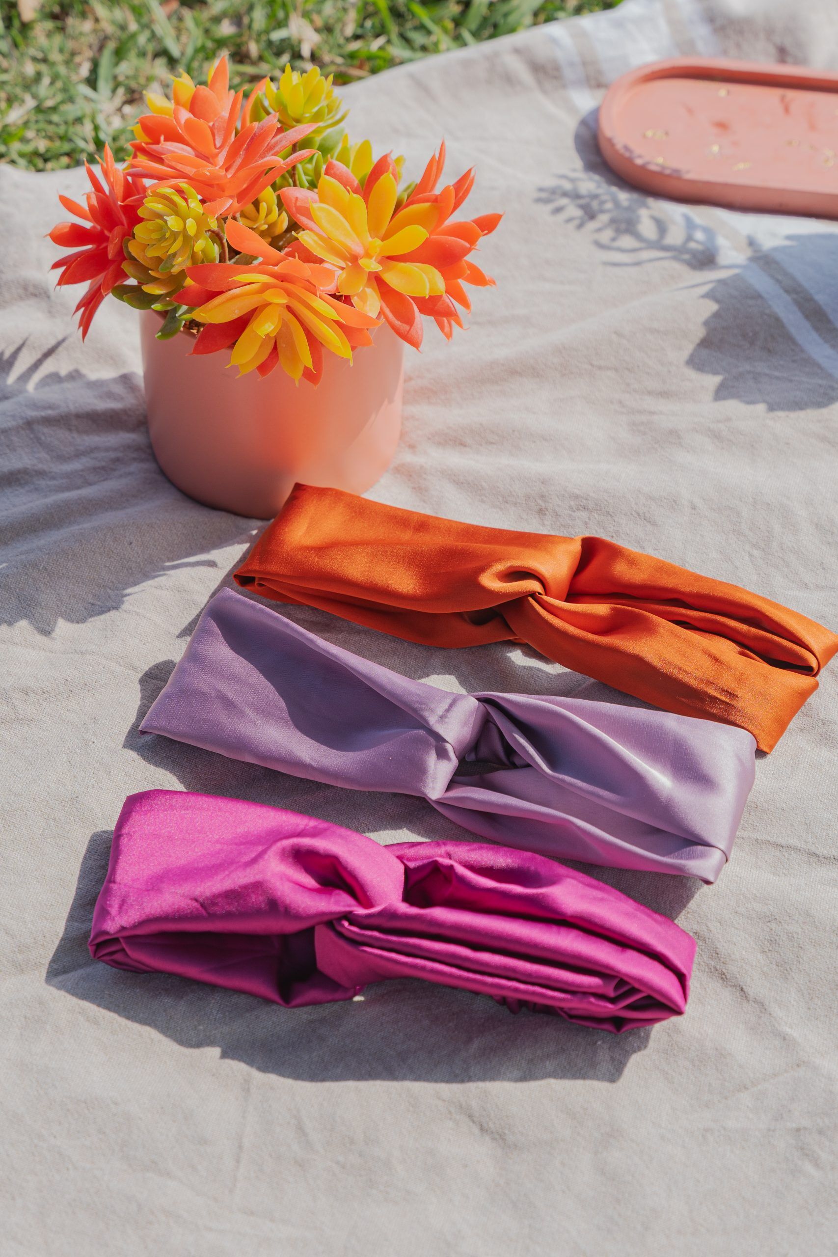 Bandeau en satin de soie