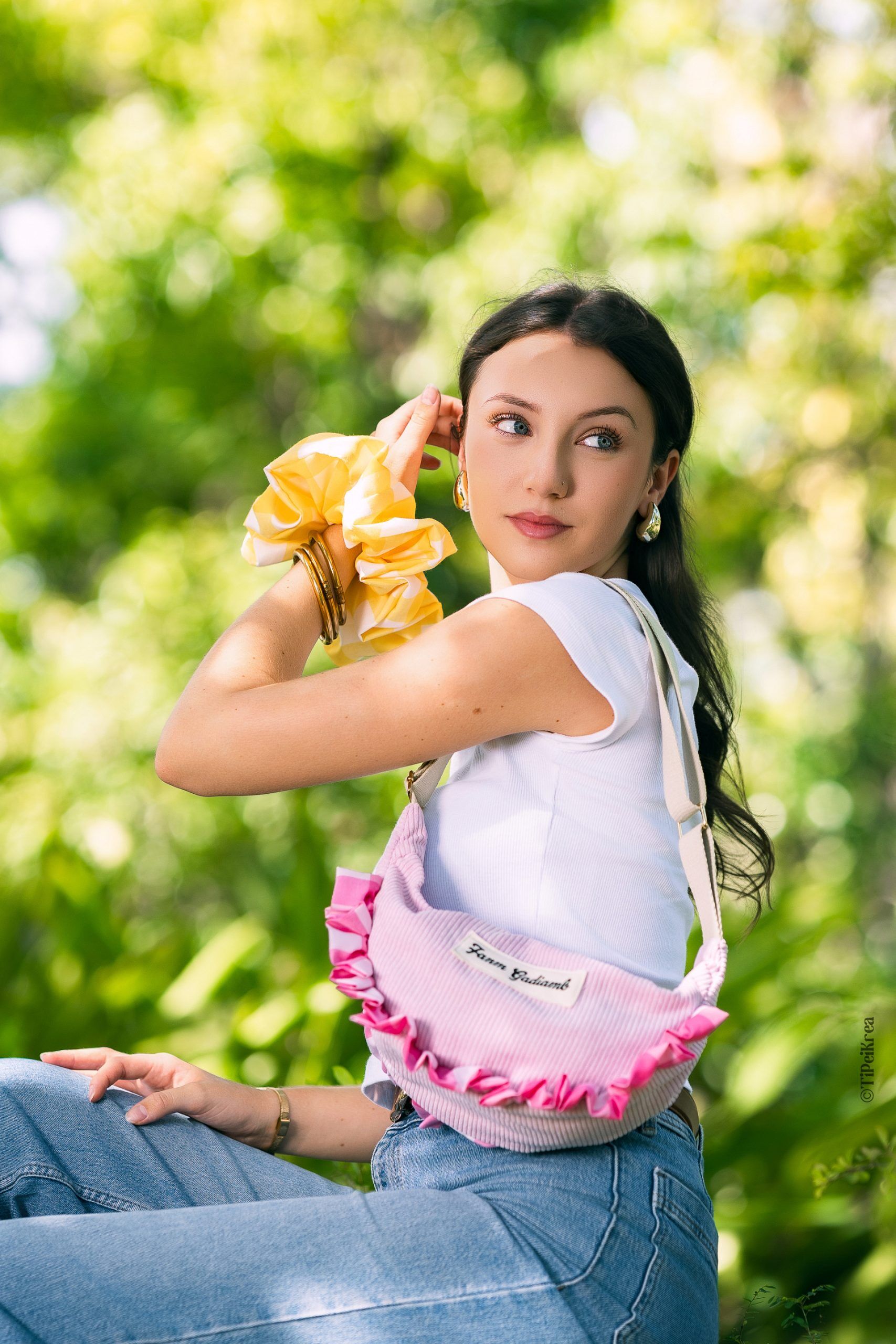 Sac demi-lune froufrou – Image 2